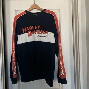 HEAVY KNIT LONG SLEEVED HARLEY-DAVIDSON LOGO SHIRT